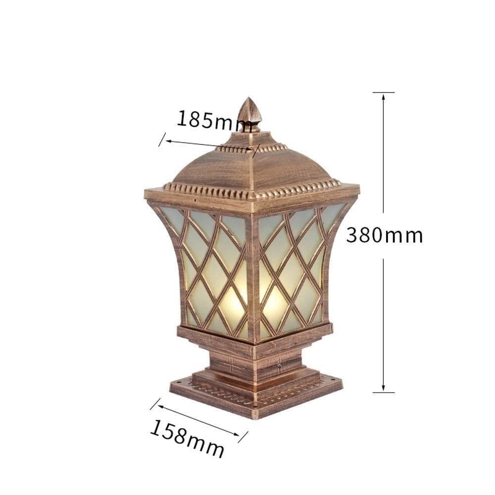 Lampe de Table d'extérieur européenne étanche et antirouille pour Villa, Jardin ou pelouse, lampadaire, Douille E27, éclairage décoratif, lampadaire Traditionnel cla,Dark