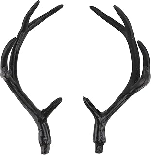 1 Pair Plastic Deer Antlers Artificial Deer Antlers Black Fake Reindeer ...