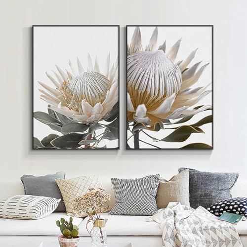 Affiches et impressions sur le paysage de fleurs blanches, images pour salon KEBIA