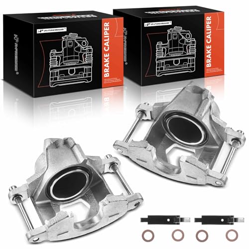 A-Premium Disc Brake Caliper Assembly Without Bracket Compatible with Select Chevy, Cadillac, GMC and Checker Models - C10, C20, R10, R20 Suburban, K5 Blazer, Fleetwood, Brougham, Jimmy - Front