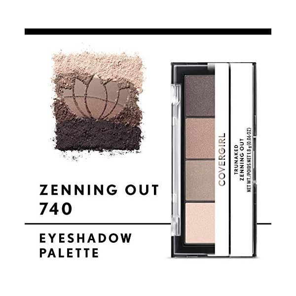 COVERGIRL-COVERGIRL-Trunaked-Quad-Eyeshadow-Palette-Zenning-Out-Zenning-Out-006-Ounce COVERGIRL TruNaked Quad Eyeshadow Palette, Zenning Out, 6 Shades, 0.06 Fl Ounces, Shimmer Fade-Proof Formula, Pigmented Shades