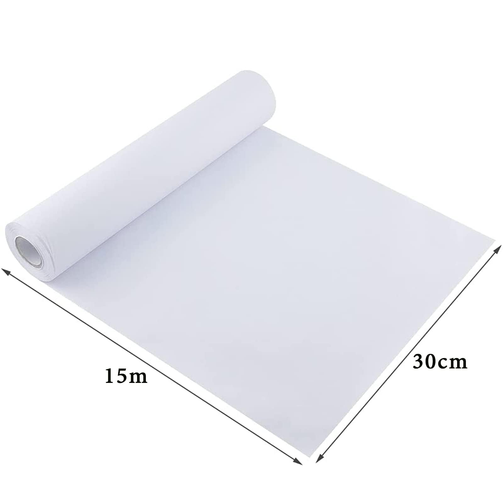 Rollo de Papel de Dibujo Blanco，Rollo de papel para niños Papel de caballete，para Pintura (30 * 15 cm)