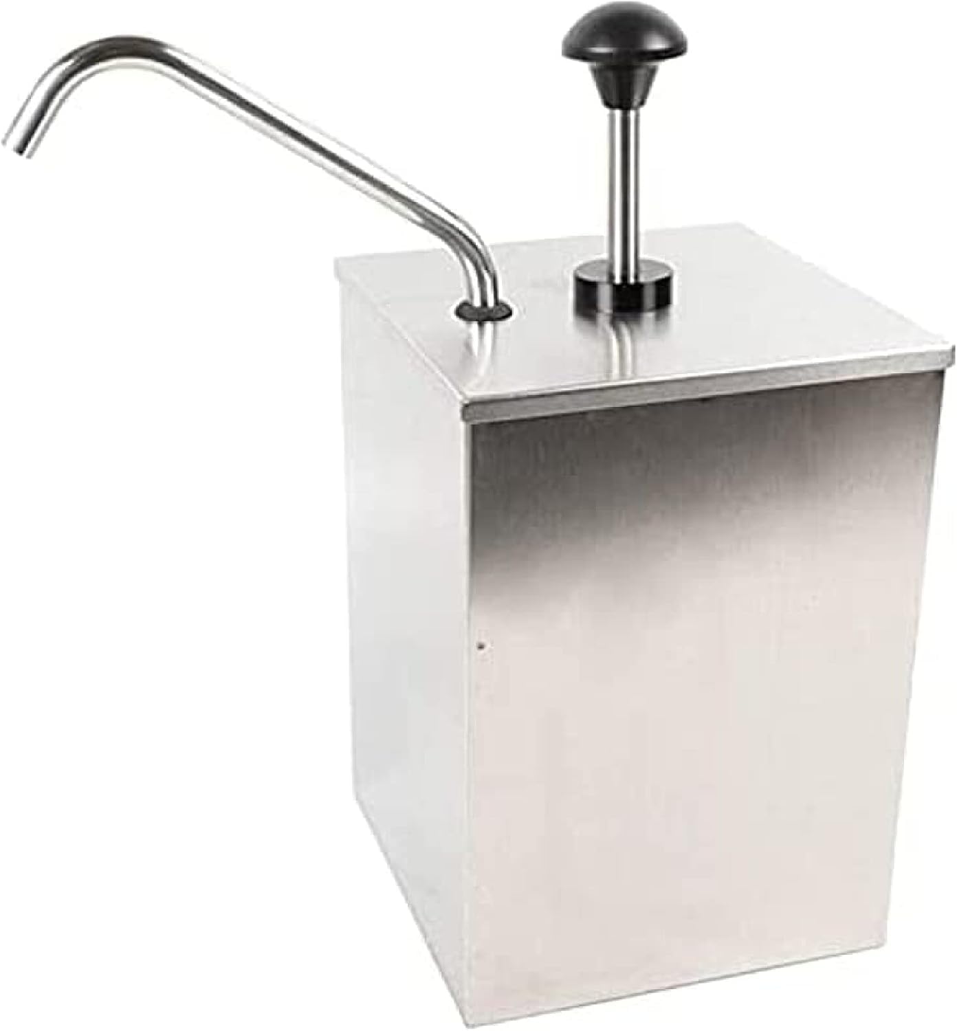 Soßenpumpenspender aus Edelstahl – Einzelkopf-Gewürzpumpe mit abnehmbarem Tank für Saucen, Dressings, Marmeladen, Sirup und Gewürze – Küchen- oder Catering-Werkzeug