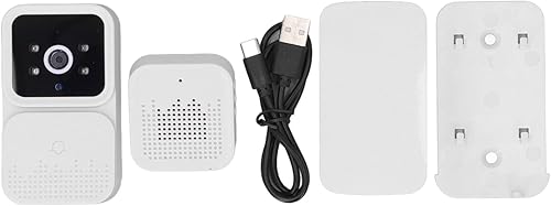 Miniatura 7 de Sanpyl Timbre de puerta, timbre de video inteligente 1080P con detección humana PIR, audio de 2 vías, visión nocturna, videollamada remota,