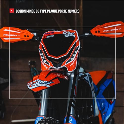 Phare e-blaze or/bk optique de moto orange et noir