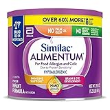 Similac Alimentum with 2’-FL HMO Hypoallergenic Infant Formula, for Food Allergies and Colic,* Suitable for Lactose Sensitivity, Baby Formula Powder, 19.8-oz Value Can