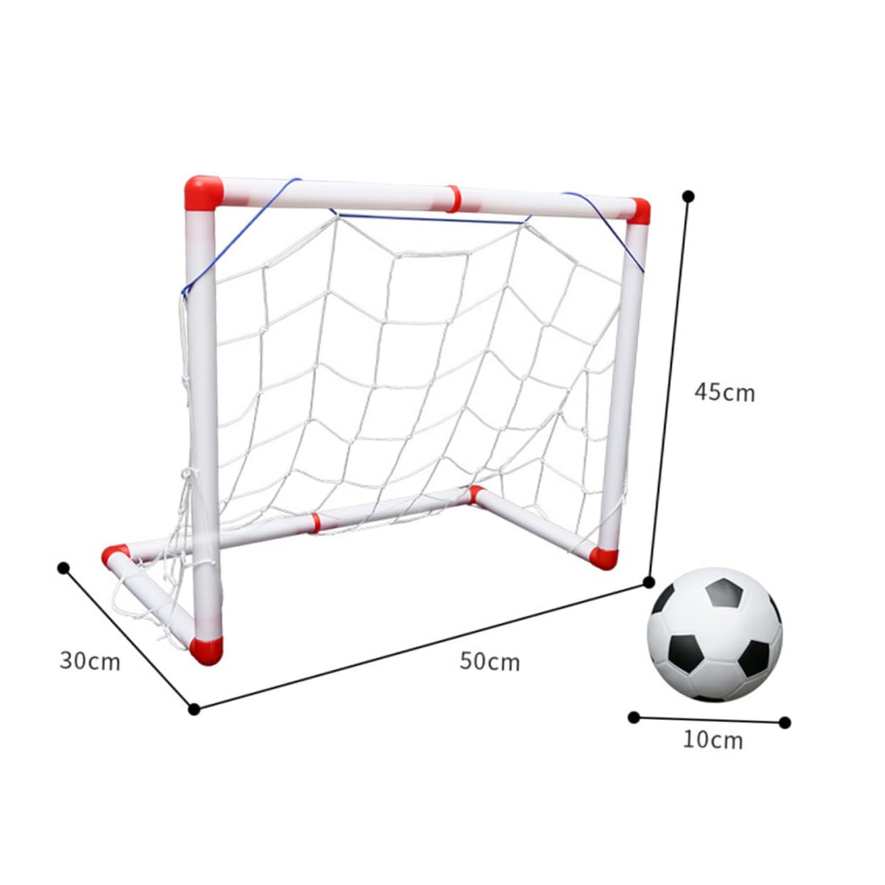 Mipcase 56cm Mini Football Goal Weatherproof Material Practical for Backyard Gym Beach Park Family Game