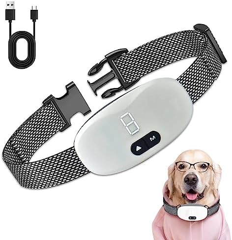 Largner Bark Collar - Shock Collar for Dog,Rechargable Anti Barking Device with 7 Sensitivity Levels & 8 Shock and Vibration Levels,Dog Training Collar,Dog Barking Control Devices