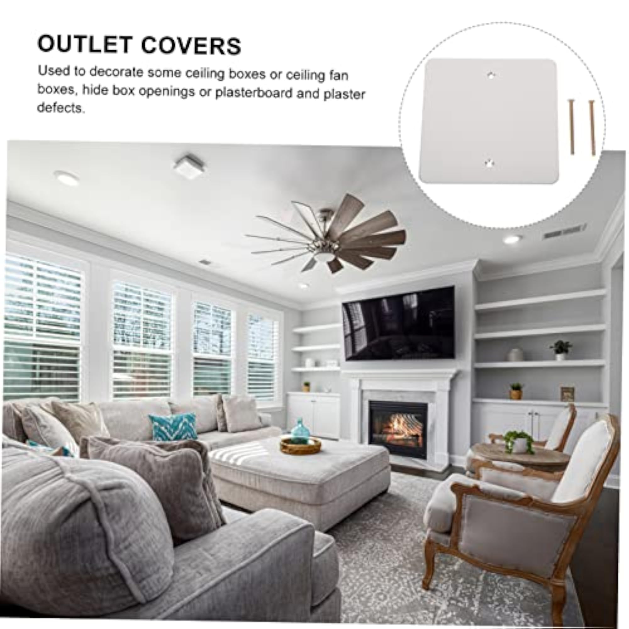 2pcs Stainless Steel Cover Plates for Power Outlets