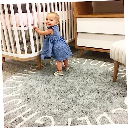 ibasenice Ronde Tapijt Ronde Speelkleed Baby Kruipen Mat Kinderen Leren Tapijt Antislip Tapijt Pasgeboren Speelkleed Baby Vloermatten Voor Kruipen Baby Kruipen Tapijt Baby Vloerkleed - Afbeelding 3