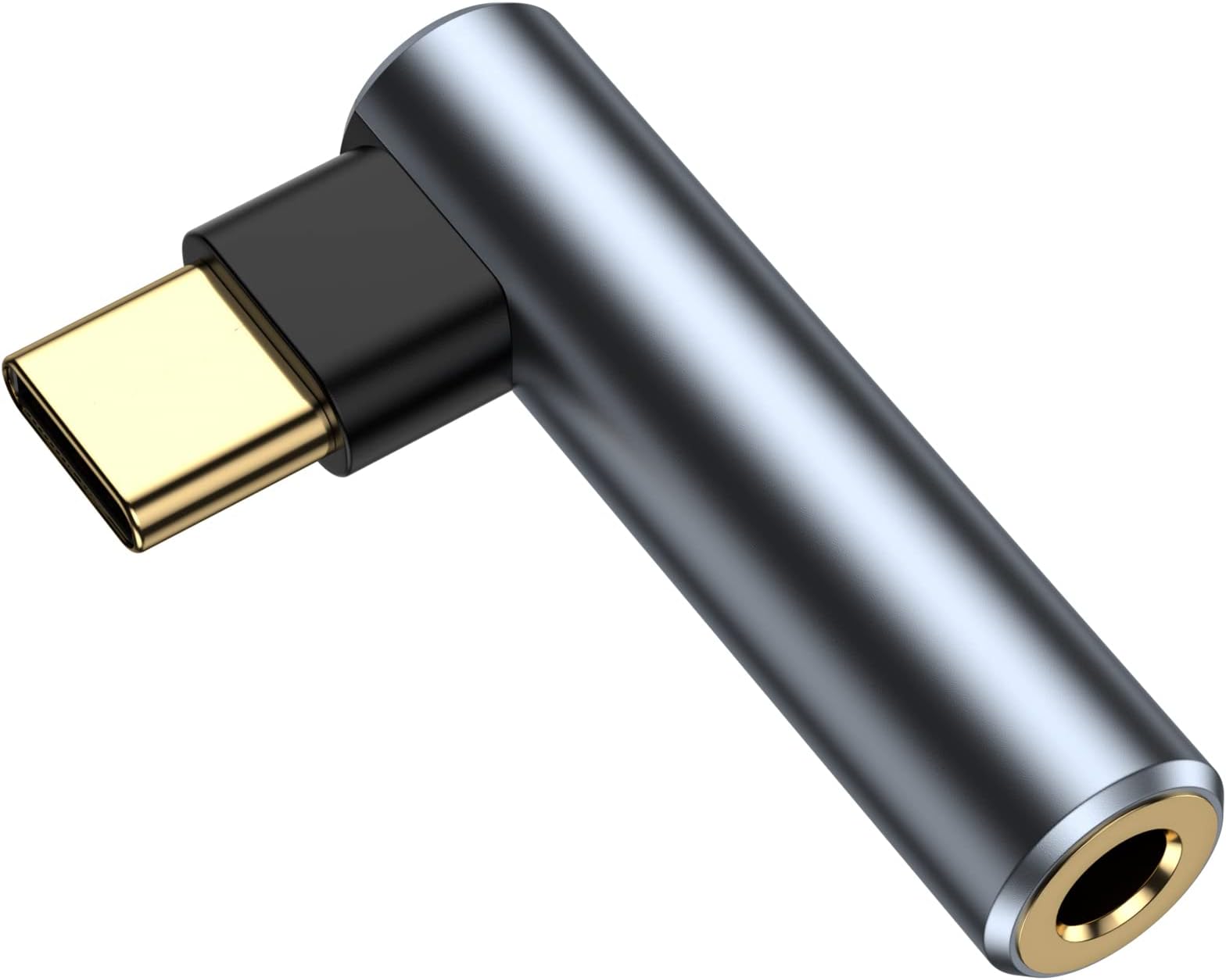 KOOPAORight Angle USB C to 3.5mm Audio Adapter, Type C to 3.5mm Headphone Dongle Jack Auxiliary Adapter Compatible with iPhone15 15Pro Max Series, Samsung Galaxy Ultra, Google, iPad Pro, MacBook