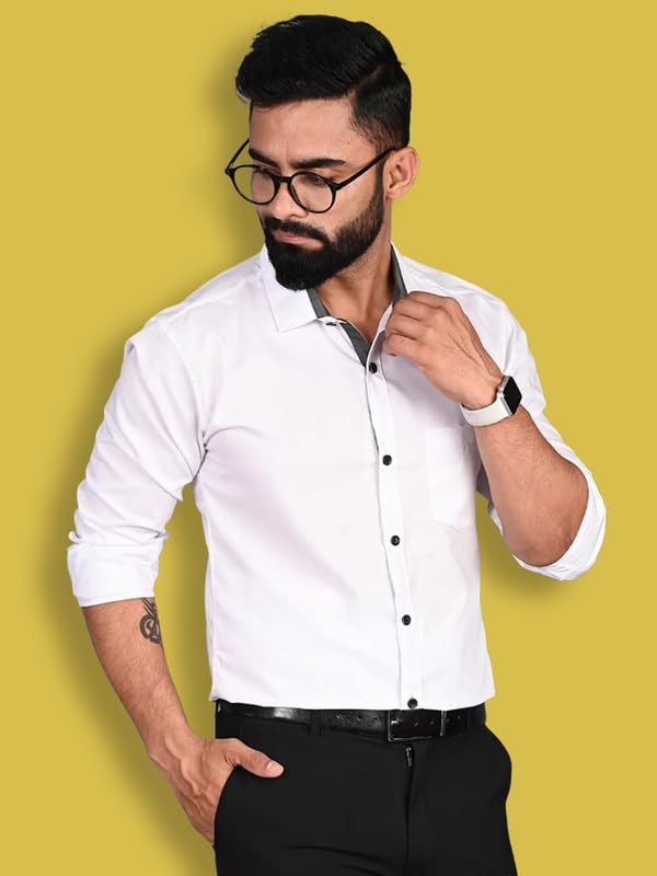 Image of Cotton Solid Regular Fit & Long Sleeve Perfect for Formal Wear, Office, Meeting
