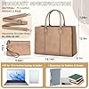 NEWHEY Handtasche Damen 15,6 Zoll Shopper Damen Groß Arbeitstasche Tote mit Clutch PU Leder Aktentasche Damen Laptoptasche Messenger Umhängetasche für Schule Büro Reisen Business #2