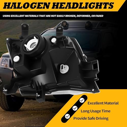 2005-2015 Nissan Xterra Black Housing Headlight Assembly Set - Image 6