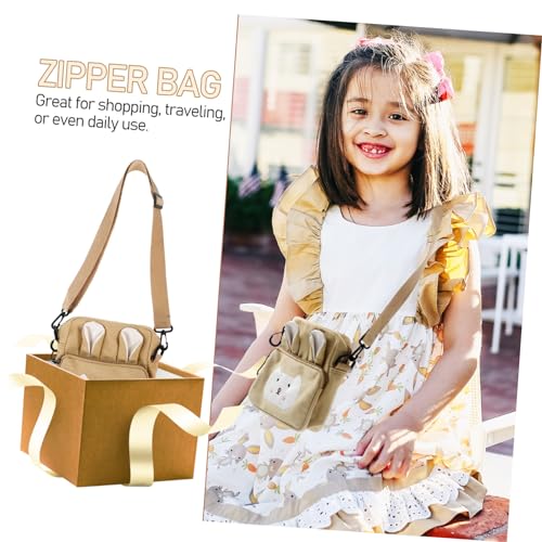 Boy Girl Cartoon Crossbody Bag Adorable Boys and Girls Zipper Pouch for Items Random Color Fashionable Canvas Single Shoulder Bag4