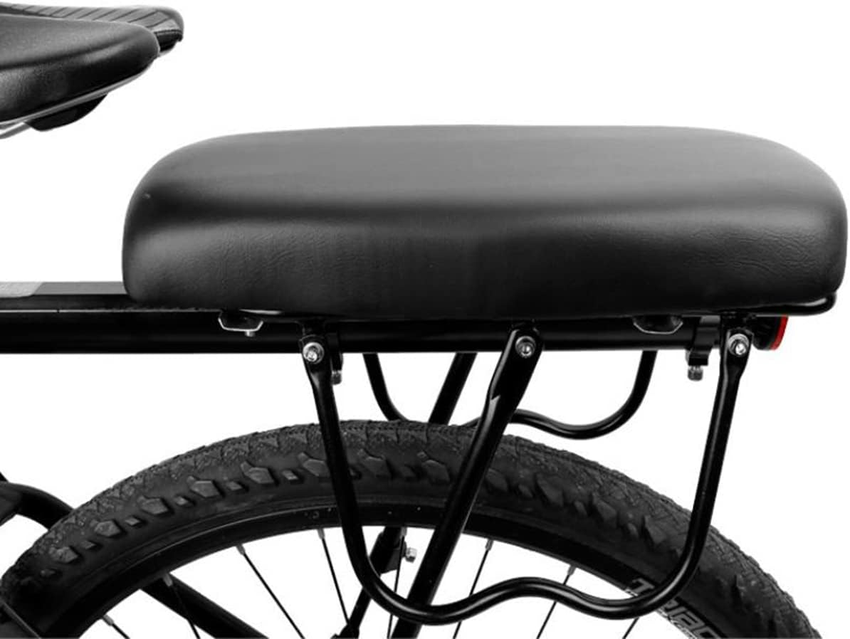 ZHOUWHJJ Universal Soft Bicycle Rear Seat Cushion, Bike Carrier Children Back Seat Seat Pad, Black