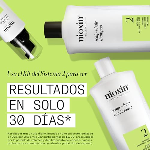 NIOXIN - Sistema 2 - Sérum Densificador Sin Aclarado para Cabello Natural con Debilitamiento Avanzado - Con Biotina y Niacinamida (100ml) - imagen 3