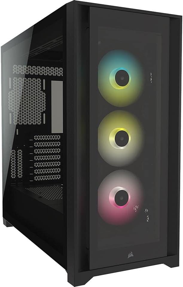 CORSAIR iCUE 5000X RGB Tempered Glass Mid-Tower ATX PC Smart Case with ATX - RM850x Shift Power Supply Installed, Black