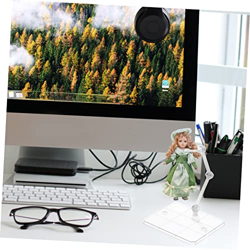 TOYANDONA 4pcs Action Figure Stand Robot Transparent Puppet Plastic - Image 3