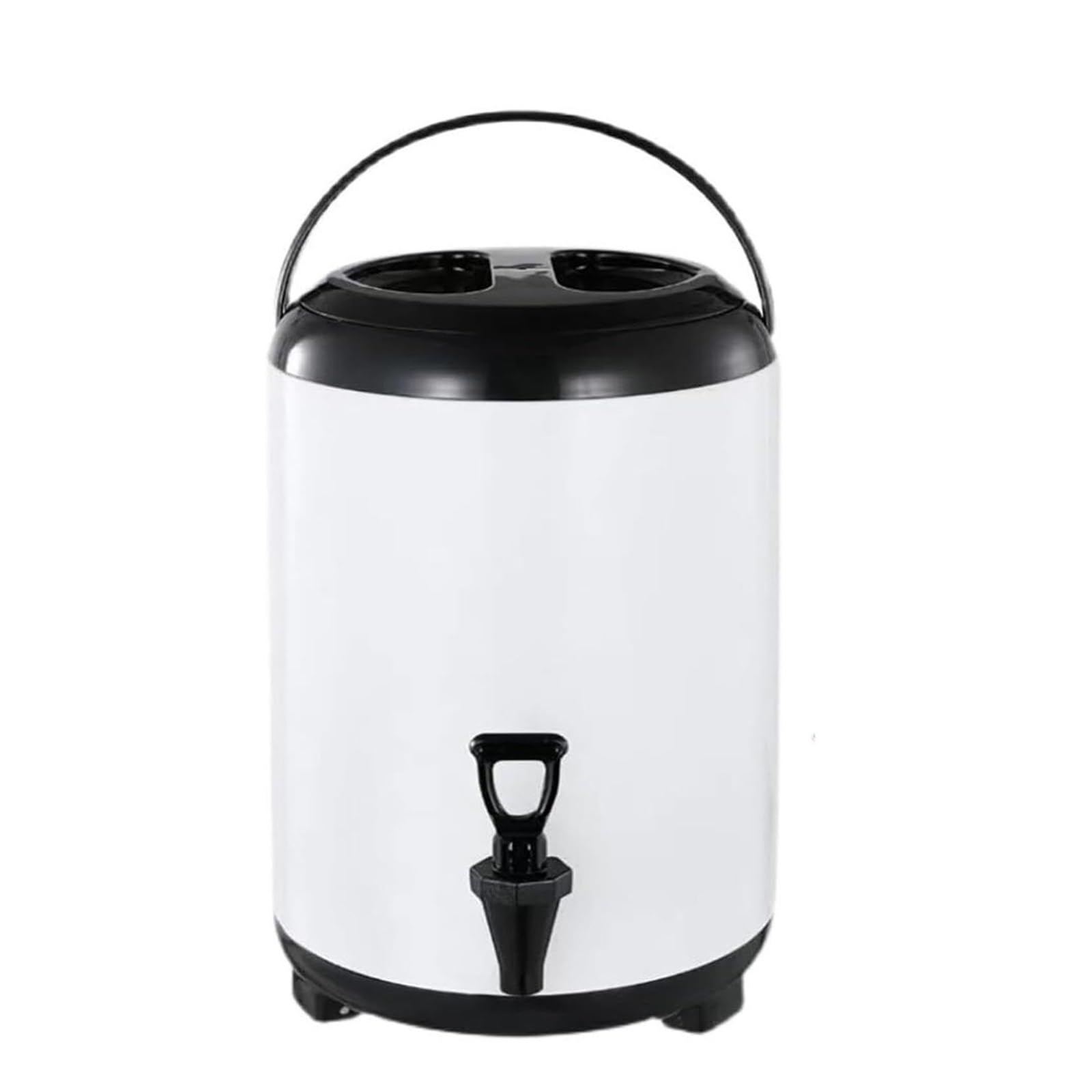 asdchZen Insulated Drinks Dispenser With Tap, Stainless Steel Beverage Dispenser For Milk Tea Coffee, Hot Cold Drink Dispenser Bucket,White-12L
