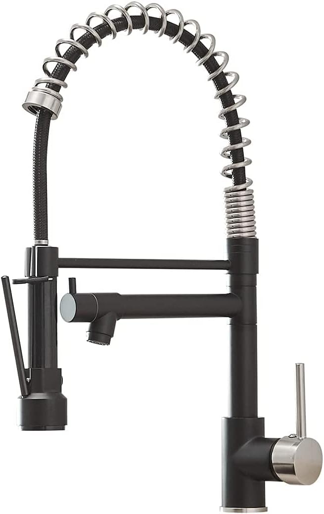 Kitchen Sink Faucet, AIMADI Black Kitchen Faucets with Pull Down