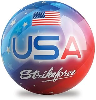 On The Ball Bowling KR Strikeforce USA 15lb Spare or Display Bowling Ball Made of Polyester (15)