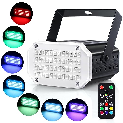 Luditek Halloween Mini LED Strobe Light, Sound Activated Party Lights 7 Colors Dj Lighting, Disco Light, Strobe Lamp Flashing Stage Par Light for Home Room Dance Parties Karaoke Xmas Wedding Outside
