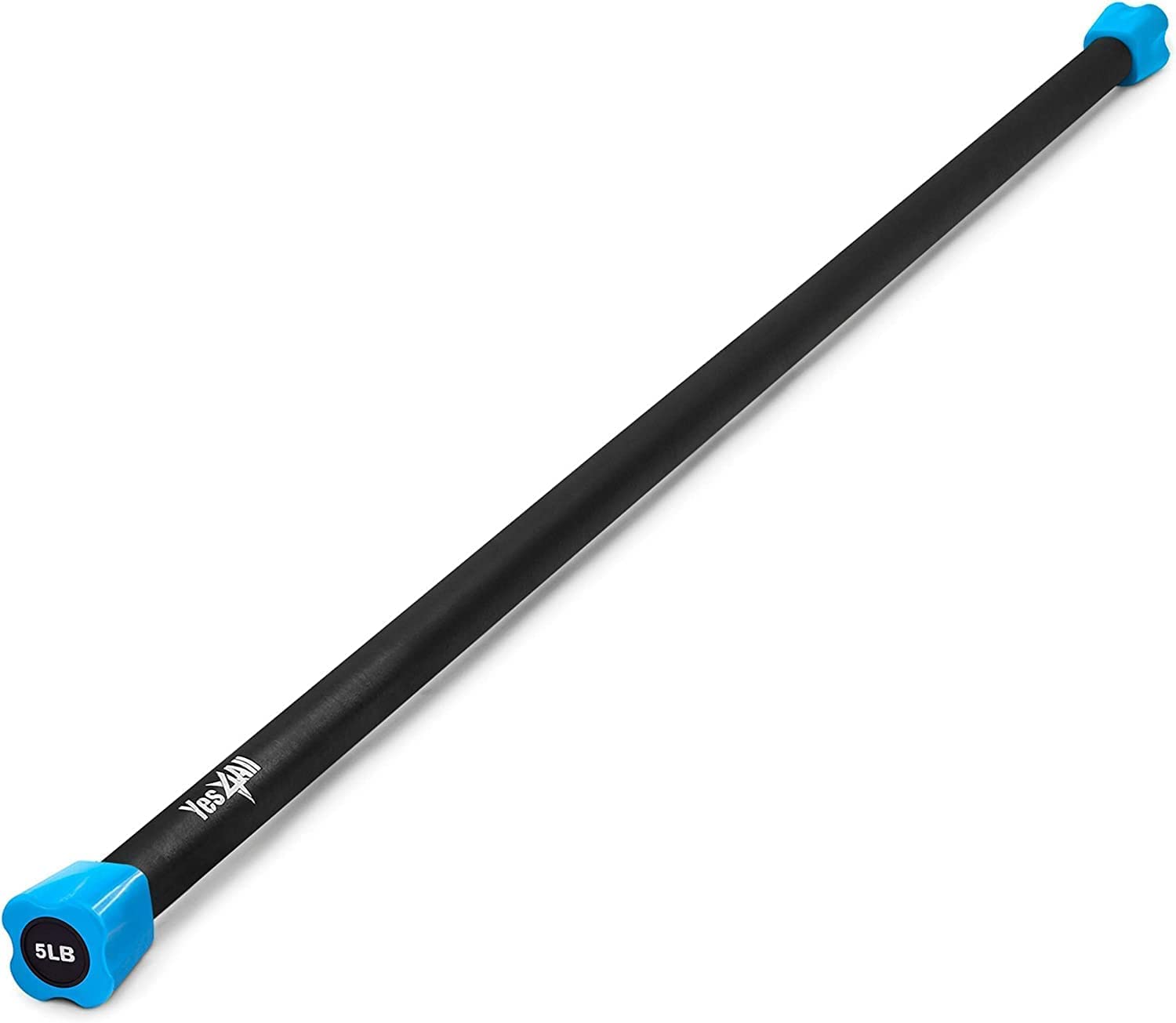 Yes4AllTotal Body Weighted Workout Bar 2-13 kg, Barbell for lifting for Aerobic, Yoga, Pilates and Exercise Strength Training in Home & Gym, Weighted bar Racks, Single/Combo