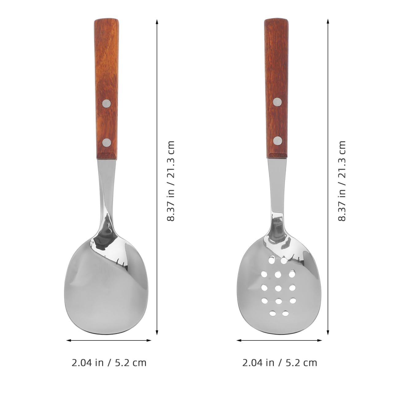 Stainless Steel Serving Spoon - Rosewood Handle -5