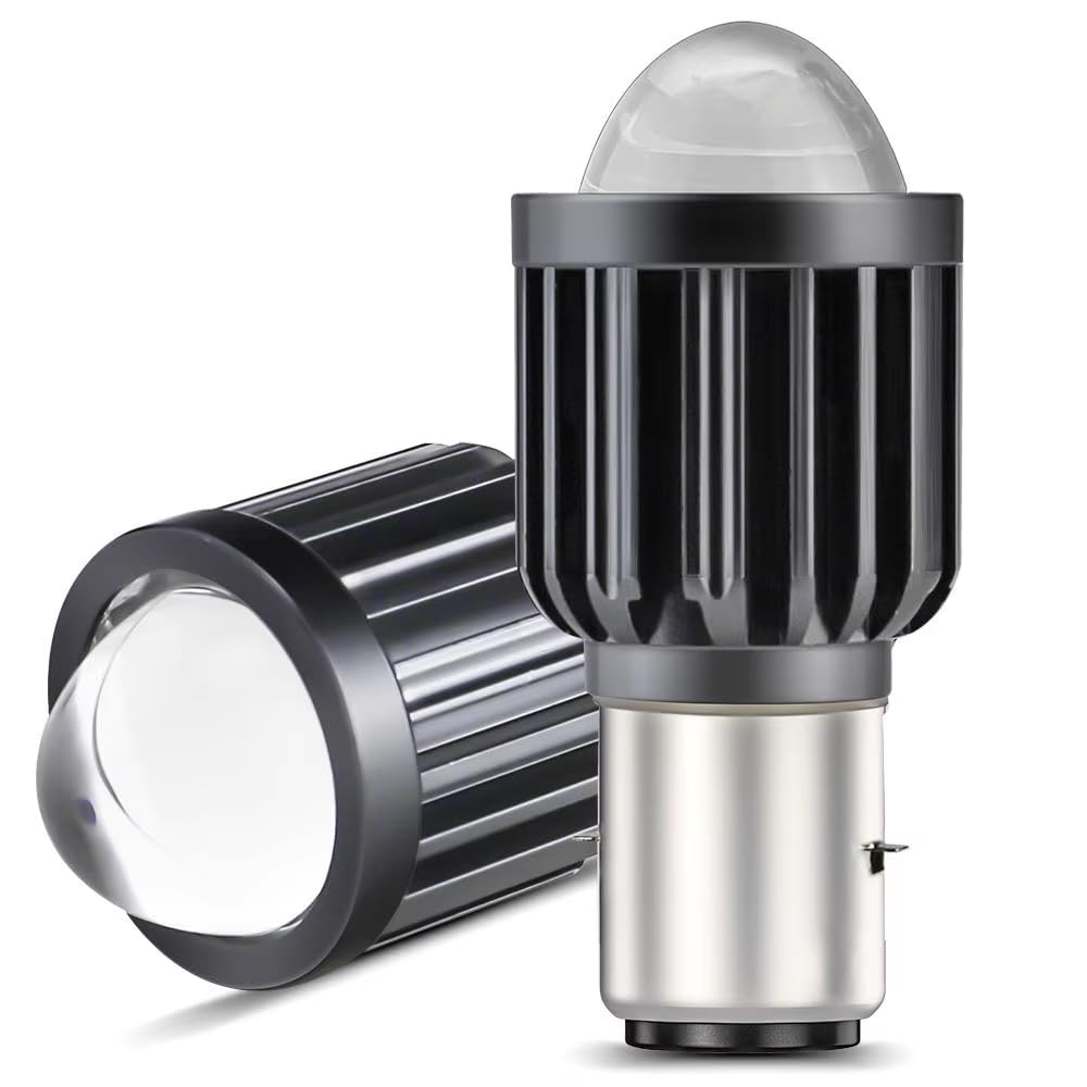 Faro LED para Motocicleta BA20D, Focos Brillantes para Moto de 3500lm, 6000K, Color de Luz Blanca