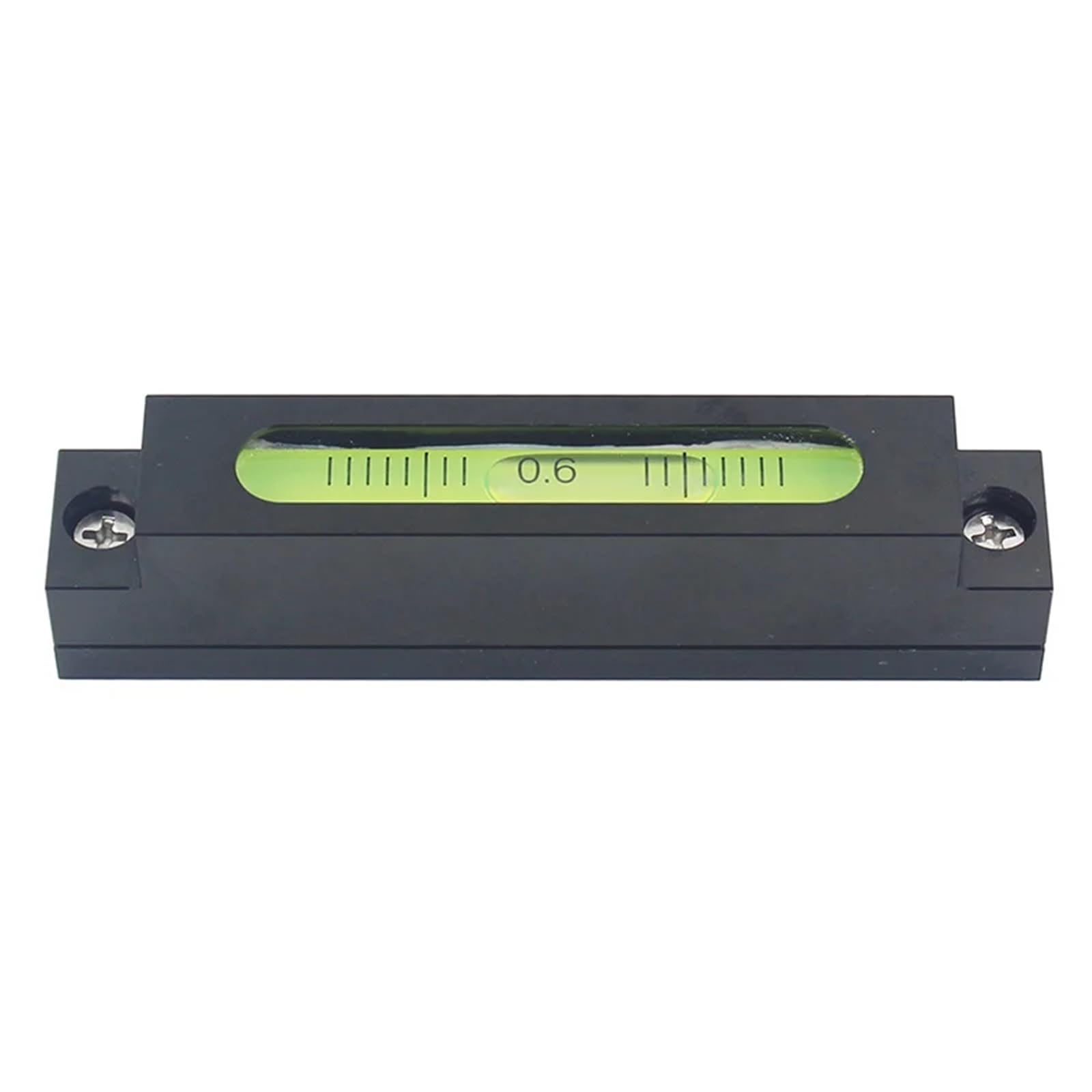 Asmjhqclw Black Spirit Bubble Level, Mini Spirit Level Adjustable High Precision Machine Leveling Bubble White 105X25x19mm