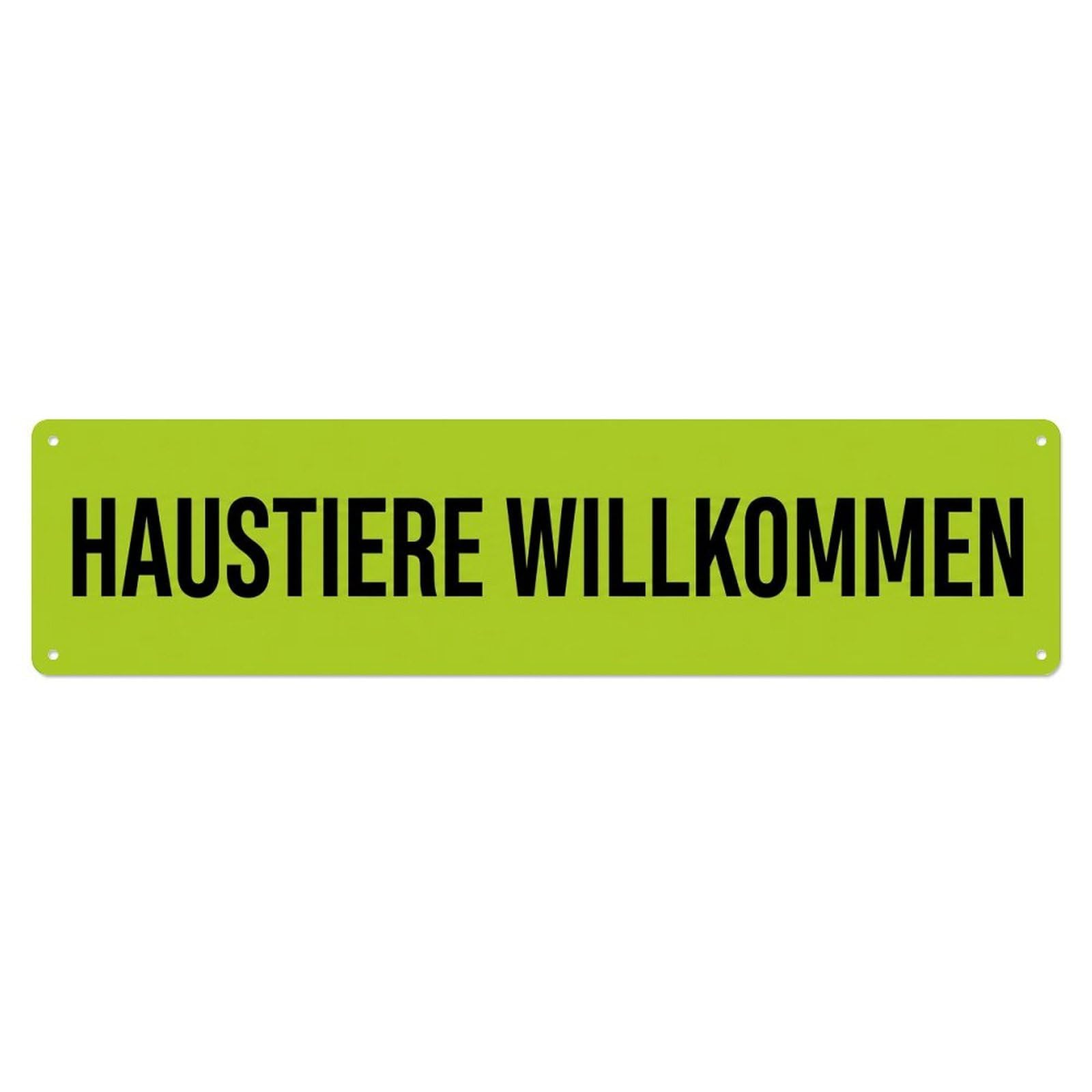 Haustiere Willkommen Friendly Environment Metal Tin Sign