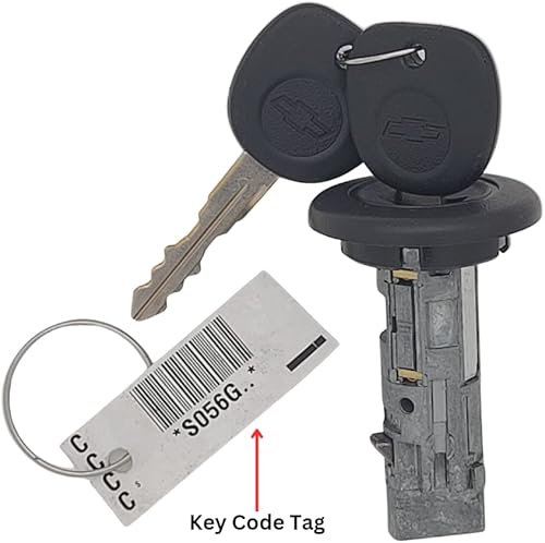 Miniatura 6 de Juego de 1 cilindro de bloqueo de interruptor de encendido y 2 reemplazos de cerradura de puerta delantera, compatible con Chevy y Sierra. Incluye 2