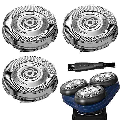 SH50 Replacement Heads Compatible with Philips Norelco Electric Shavers Razor Series 5000 6000 AquaTouch AT8xx,Upgrade OEM for norelco series 5000 replacement blades,SH50/52 Replacement Heads 3PACK