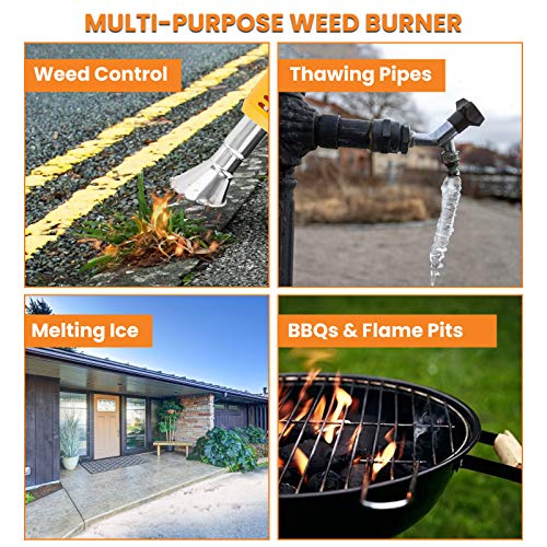 NASUM Electric Thermal Weeder, Weed Burner 1500W Maximum Temperature 650 ° C with 2 Nozzles and 2.0M Cable for Garden