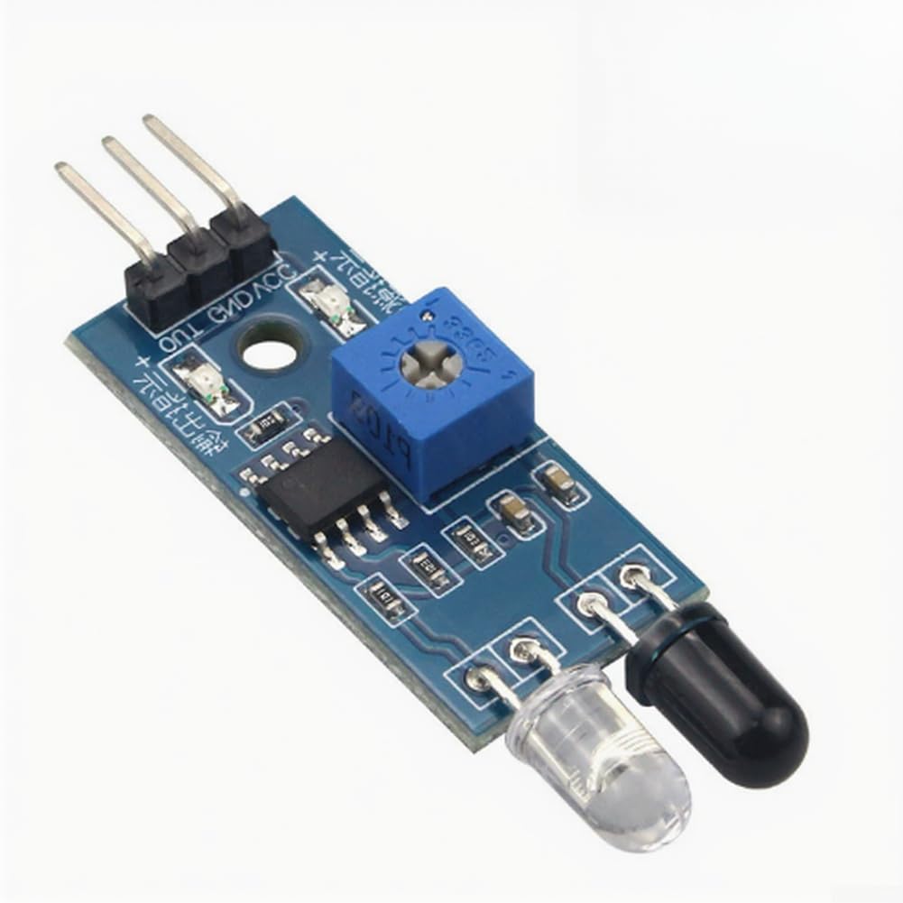 Infrarot-Hindernisvermeidungsmodul, 5 Stück, Auto-Sensor-Entfernung, verstellbar, schwarz-weiße Linienerkennung für Arduino-Roboter
