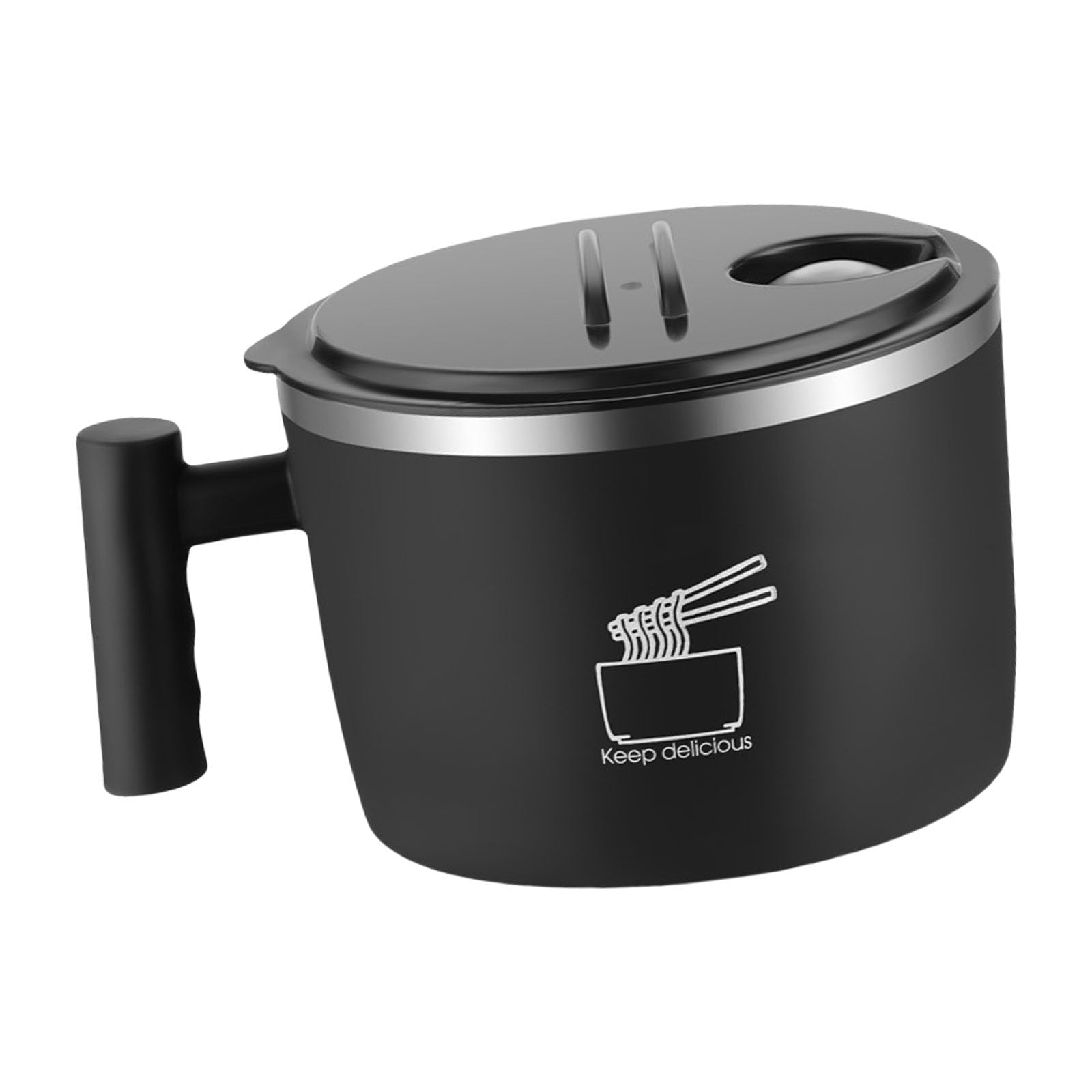 FACAILUO 304 Stainless Steels Noodles Bowl With Lid Leak Proof Tableware For Office Dorm Travel Portable Soup Container