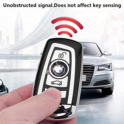 Image of Creativity For BMW X5 Key cover and Key chain accessories (Pink set) | Advanced soft TPU key box is compatible with X1 X3 X4 X5 X6 1 2 4 5 6 7 M3 M5 M6 GT3 GT5 G30 F10 F15 F16 F20 key
