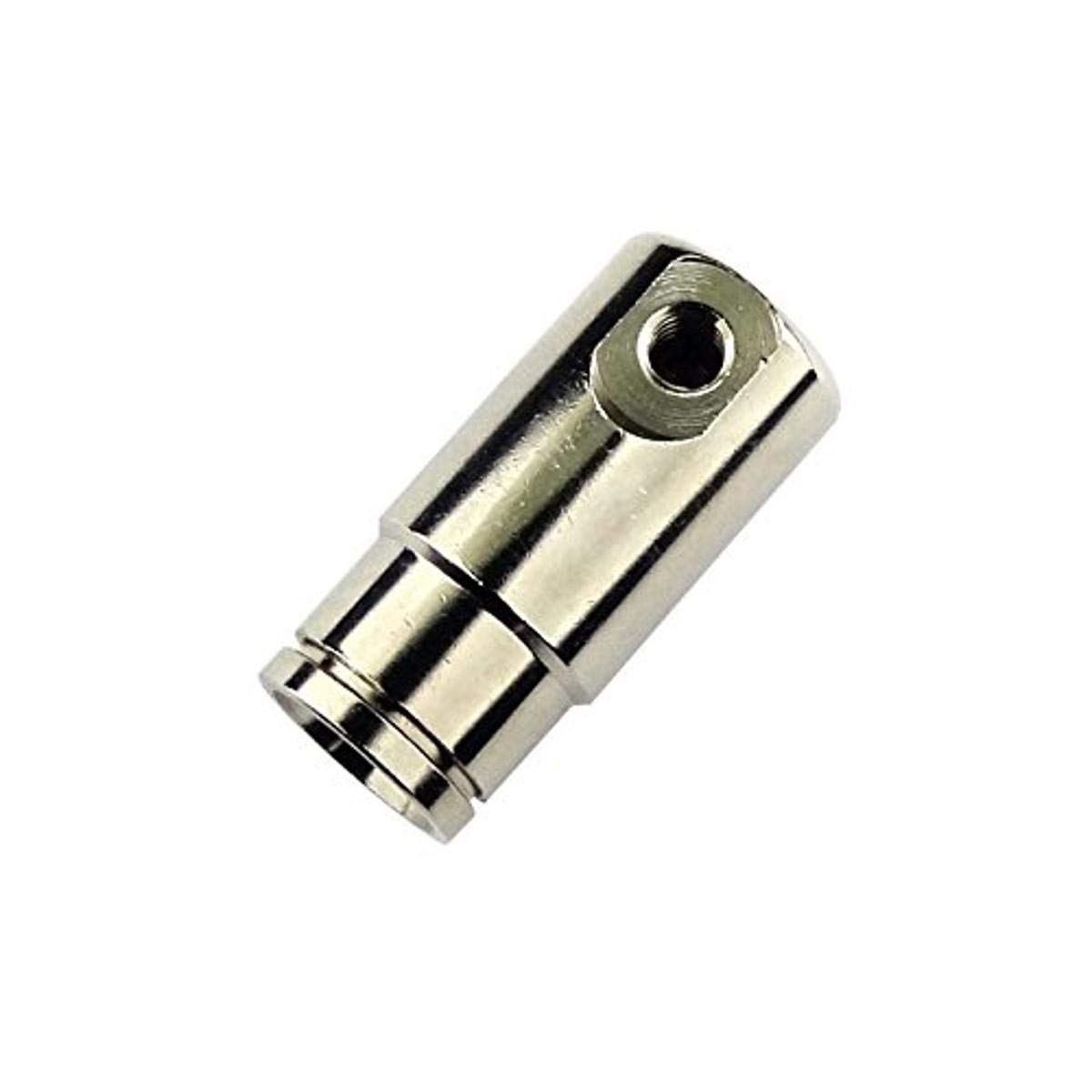 HydroMist Single-Hole End Cap Misting Connector, 3/8" Compression Fitting, Made of Nickel-Plated Brass, To Be Used with 3/8 High-Pressure Nylon Hose,