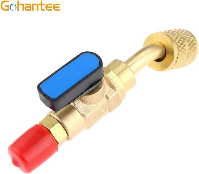 Válvula de Bola para Aire Acondicionado R410a, Adaptador 1/4" SAE miniatura 6