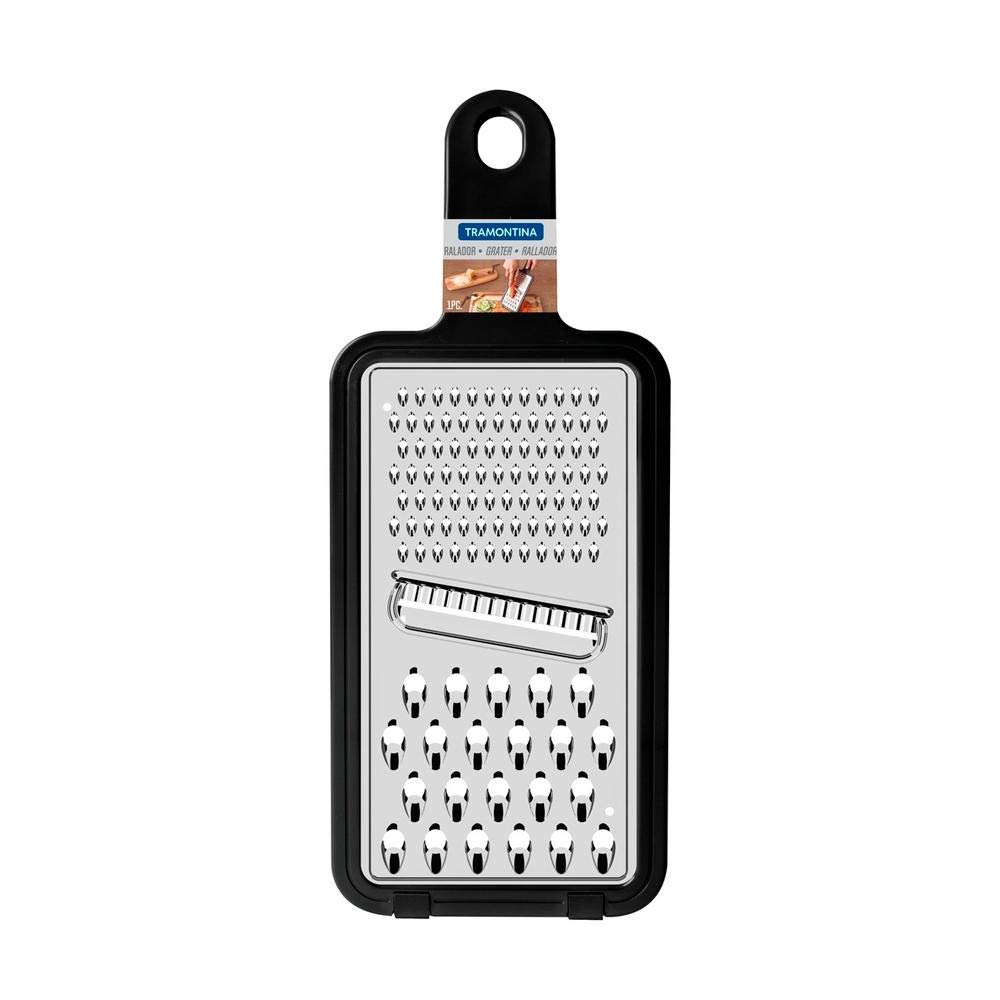 Tramontina Utilita Universal Grater with Stainless Steel Blade and ABS Handle with Black Rubber Holder