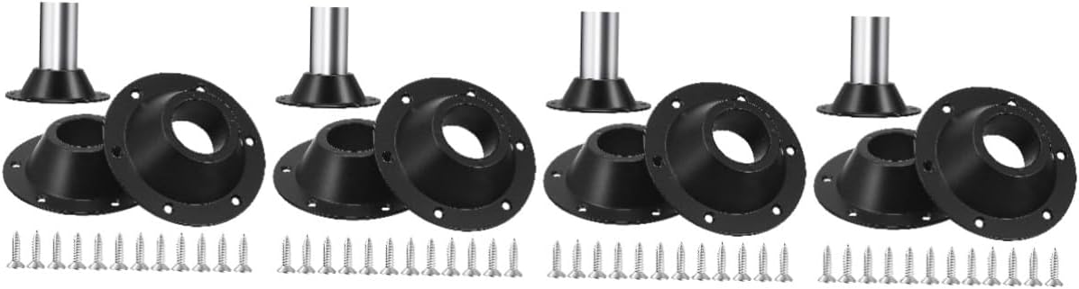 4sets Sleek Finish Rv Table Leg Mount Rv Table Base Floor Mount Flange 2pcs*4