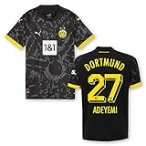PUMA BVB Auswärtstrikot Kinder Saison 2023/24, Größe:176, Spielername:Adeyemi