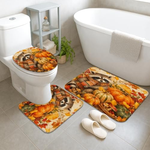 Rideau de douche en polyester de qualité supérieure au motif automnal rustique - 4