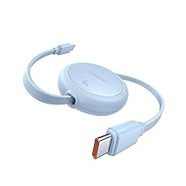 Baseus Cavo USB C, 60 W PD 5 A QC 4.0 Mini Ritrattile, Cavo di Ricarica Rapida da USB C a USB C, Lunghezza a 4 Livelli, Preimpostato per iPhone 15 Samsung iPad
