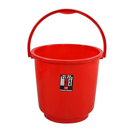 Cello Super DLX Plastic Bucket (18L, Red)