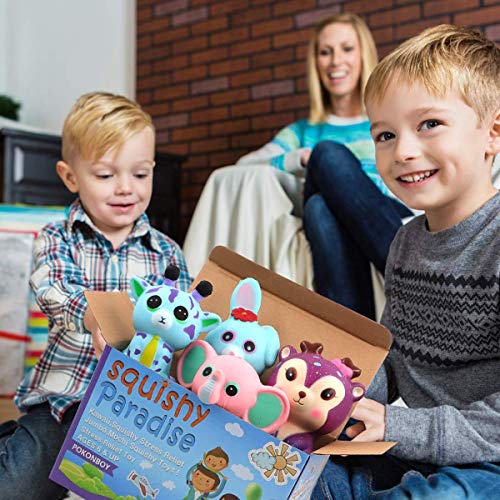 Pokonboy Jumbo Squishies Slow Rising, 8 Pack Animal Squishy Toys Cream Scented Squishies Pack Stress Relief Super Soft Squeeze Kawaii Cute Squishy Slow Rising For Kids #TOP6