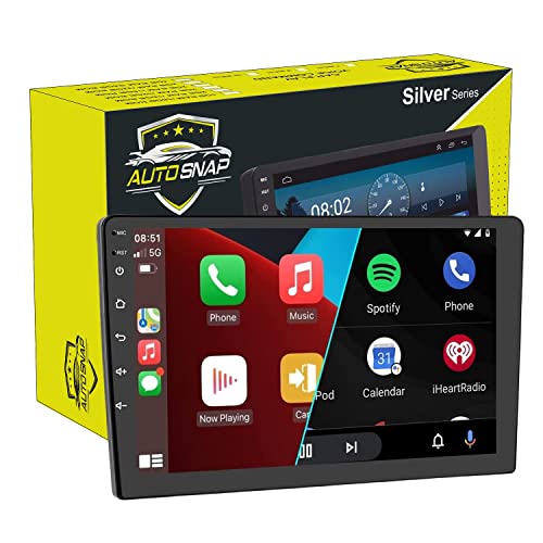 Image of AUTO SNAP 9 Inch HD Car Stereo Double Din Stereo Player 14 Android Version Gorilla Glass IPS Display Touch Screen 4GB RAM / 64 GB ROM Wireless Car Play /Android Auto T5 Zero Lagging