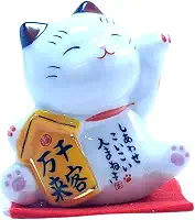 Gatinho da Sorte Japonês, Maneki Neko, Gato da Sorte, DT1185EE, O Gato da Sorte Japonês é Um Símbolo de Boas-vindas, Boa Sorte e Riqueza na Cultura Japonesa, Atrai Riqueza e Fortuna Para Sua Casa.