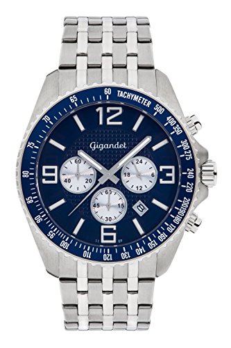 Preisvergleich Produktbild Gigandet Herrenuhr Chronograph Quarz Analog mit Edelstahlarmband Fast Track G12-006